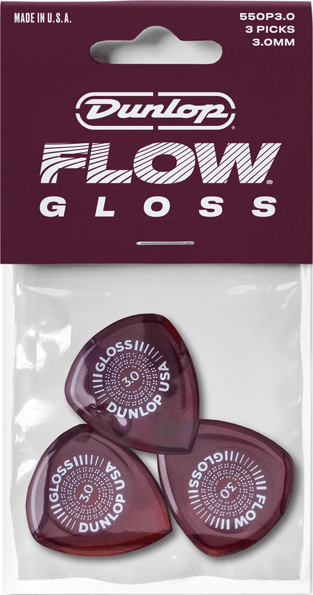 Dunlop Flow Gloss 3.00mm Players Pack 3 Stück